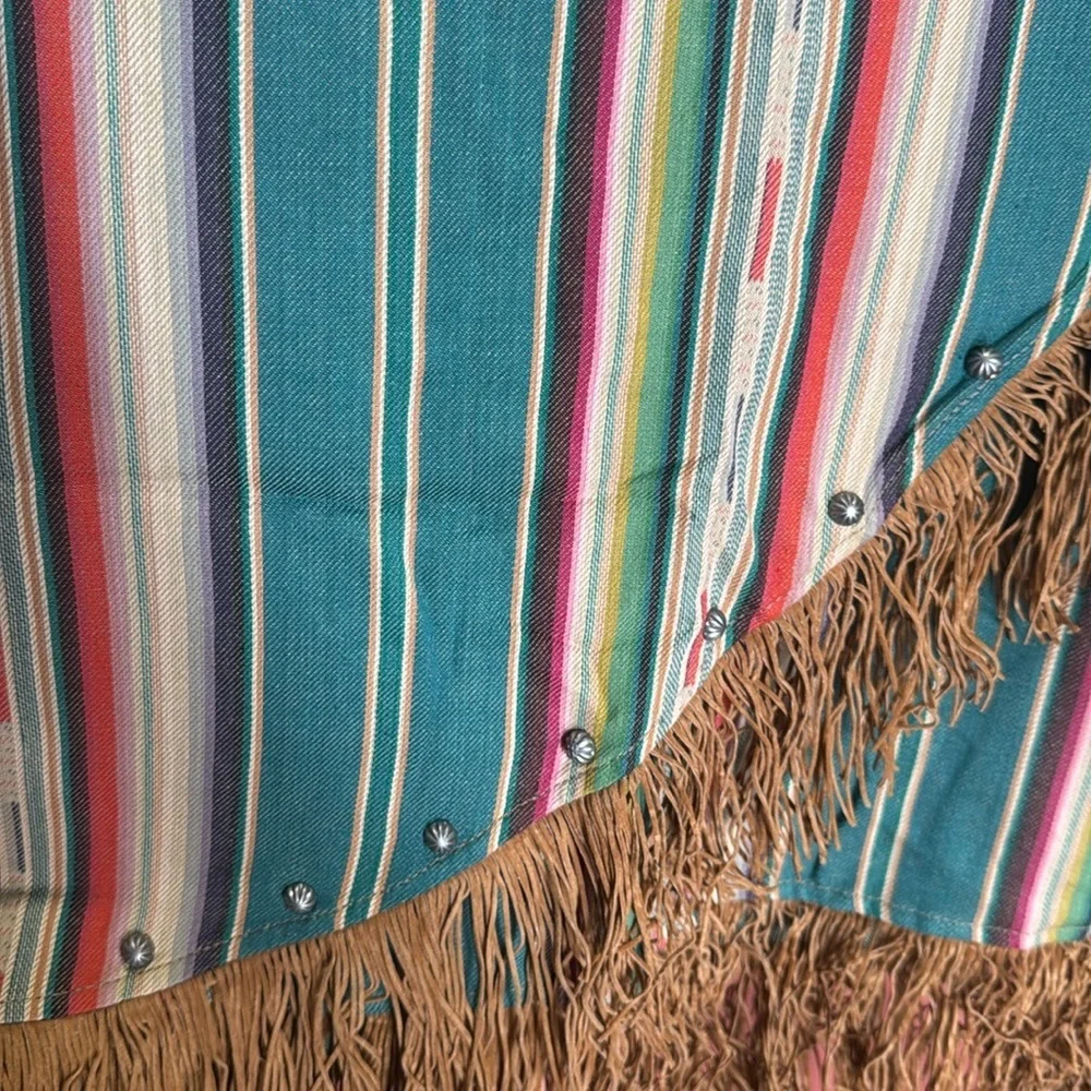 Silverado fringe Striped Fringe Skirt one of kind - Picture 2 of 4